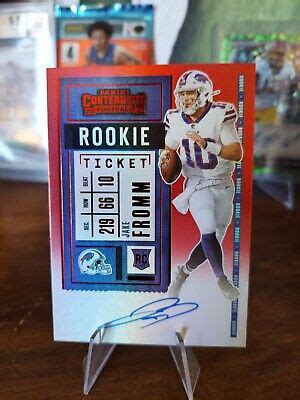 2020 Panini Contenders Jake Fromm Rookies Ticket Auto Red 142 EBay