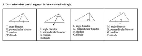 Geometry 5 1 Bisectors Medians And Altitudes Worksheets Library