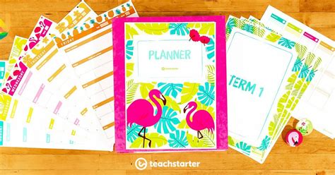 Teacher Planning Tropical Paradise Downloadable Templates Teach Starter