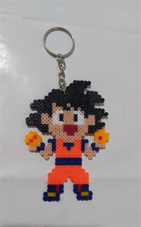 Perler Bead Art Perler Beads Dragon Ball Jama Beaded Keychains