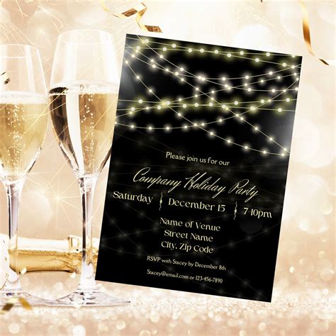 Company Holiday Party Invite Template Annual Company Party Invitation ...