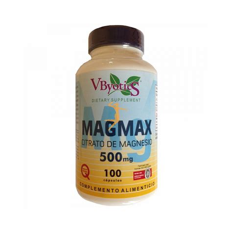 Magmax Citrato De Magnesio Vbyotics Herbolario Rosana