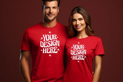 Christmas Couple T Shirt Mockup Graphic By Mockup Infinity · Creative Fabrica