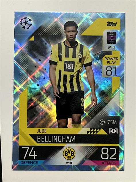 218 Jude Bellingham Base Crystal Foil Parallel Borussia Dortmund