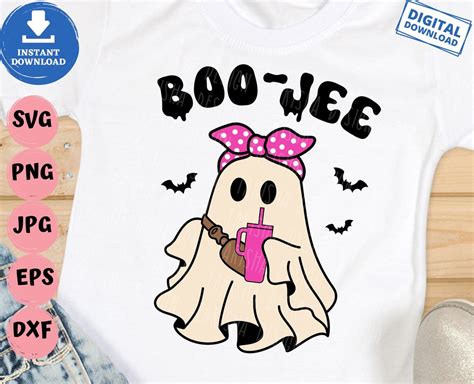 Boo Jee Svg Ghost With Tumbler Svg Boojee Ghost With Cup Svg Funny