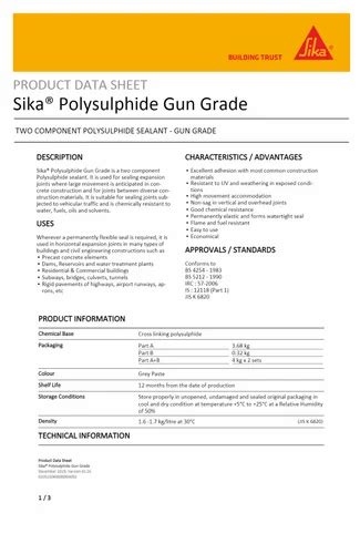 Sika Polysulphide Gun Grade Can 4 Kg At ₹ 2317piece In