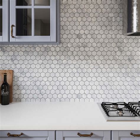 Nambia White Matte 3 Inch Hexagon Porcelain Mosaic Direct Stone Source