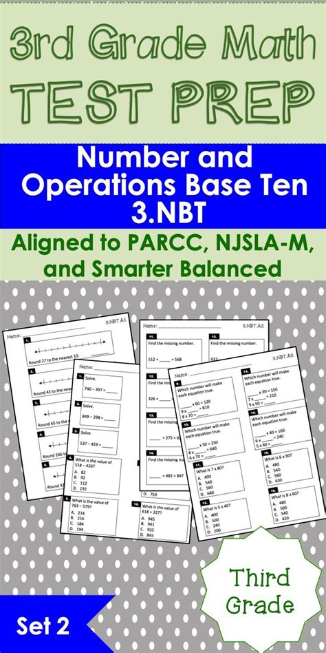 3rd Grade Test Prep Number And Operations In Base Ten 3 NBT Test