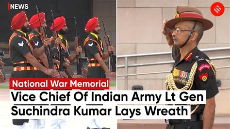 Newly Appointed Vice Chief Of Army Lt Gen Suchindra Kumar Lays Wreath