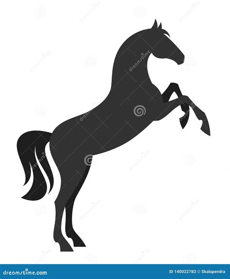 Prancing horse stock vector. Illustration of animal - 140022783