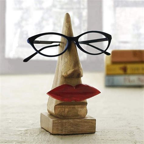 Home Decor Carving Handmade Wooden Nose Shaped Eyeglass Stand Specs Holder At Rs 50piece In