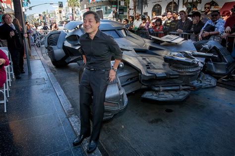 Jim Lee With The Batmobile At An Event Where Batman Co Creator Bob