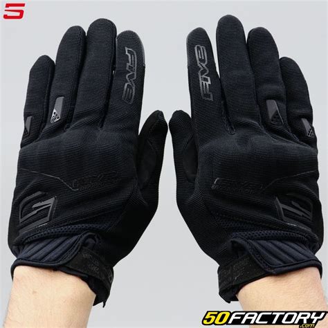 Street Gloves Five RS3 Evo CE Approved Black Pilot Equipment