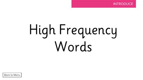 Week 22 Lesson 5 High Frequency Words Phonics Phase Unit 3