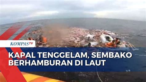 Detik Detik Kapal Sembako Tenggelam Usai Dihantam Ombak Di Perairan