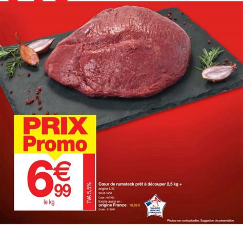 Promo Coeur De Rumsteck Prêt à Découper 2 5 Kg chez Promocash