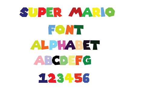 Super Mario Font Svg Super Mario Alphabet Svg Super Mario Etsy België