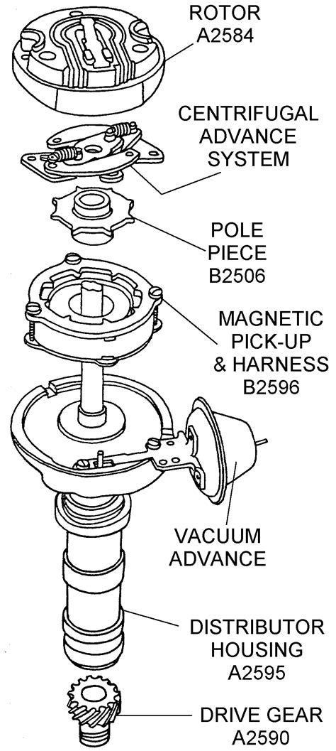 Distributor Assembly Diagram View Chicago Corvette Supply