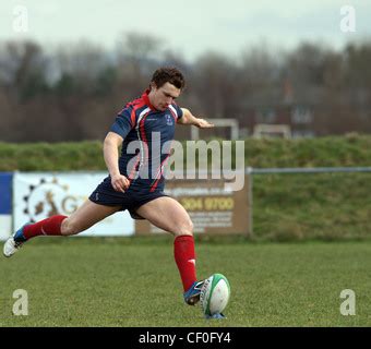 Rugby conversion kick Stock Photo - Alamy