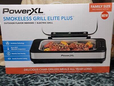 Power Xl Smokeless Grill Elite Plus New Br Ebay