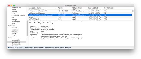 Determining The Version Of Adobe Flash On An Os X System