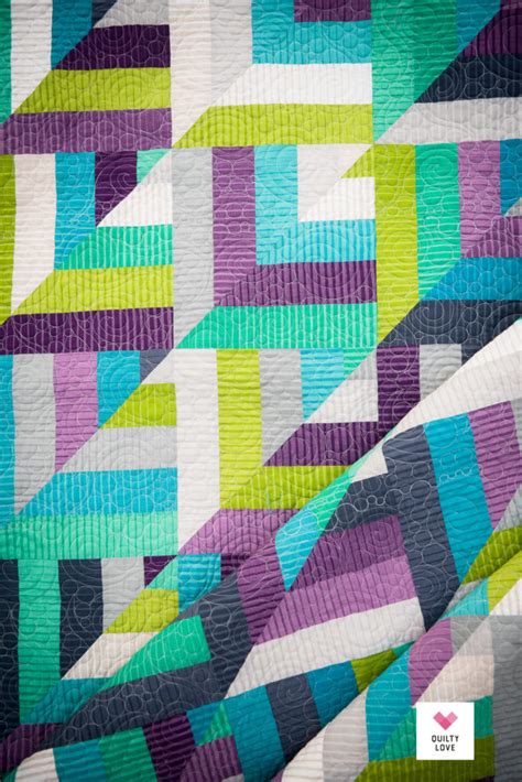 Ombre Wovens Lucky Log Cabins Quilt Quilty Love