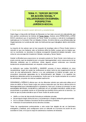 Tema Tercer Sector De Accion Social Y Voluntariado En Espana