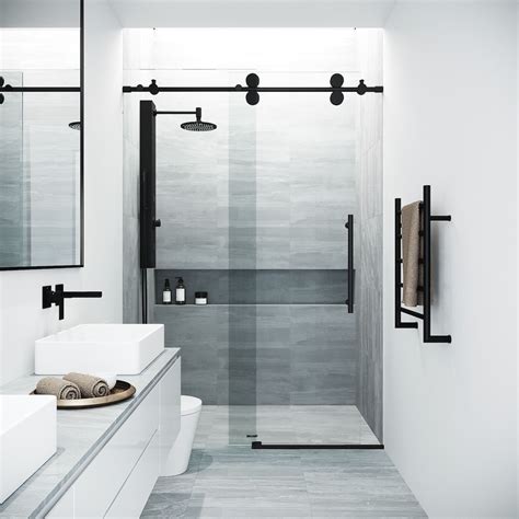 Vigo Elan 60 To 64 In X 74 In Frameless Sliding Shower Door In Matte