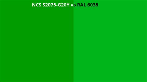 Ncs Index S2075 G20y Omzetten Naar Ral 6038 Ral Kleuren