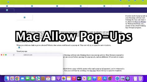 How To Allow Pop Ups Or Block On Safari For Macbook Youtube