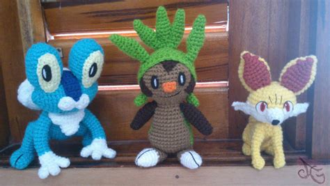 Kalos Starters Froakie Chespin And Fennekin By Amiamalilium On