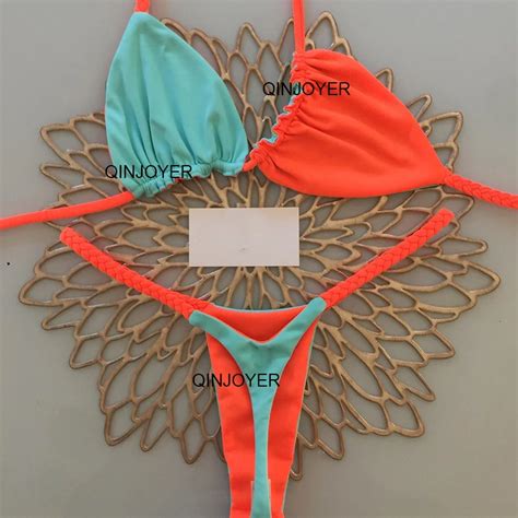 Qinjoyer Women Swimwear Bikini Set Thong Swim Suit Women Bathing