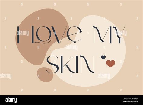 Skin care and love yourself positive quotes. Woman awareness. Vector ...