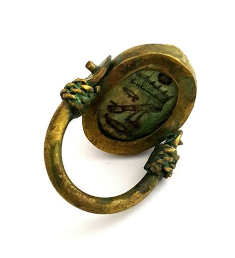 Khepri God Ring Egyptian Antique Scarab Beetle Amulet Ancient