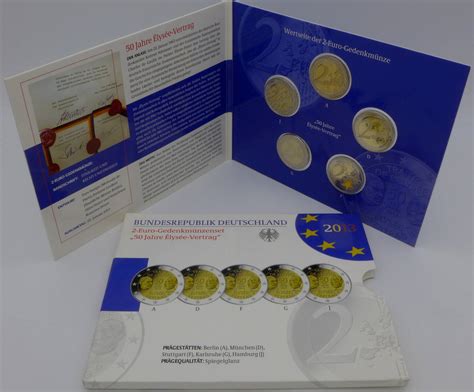 Bundesrepublik Deutschland BRD 10 Euro 5 X 2 Euro 2013 A D F G J 2