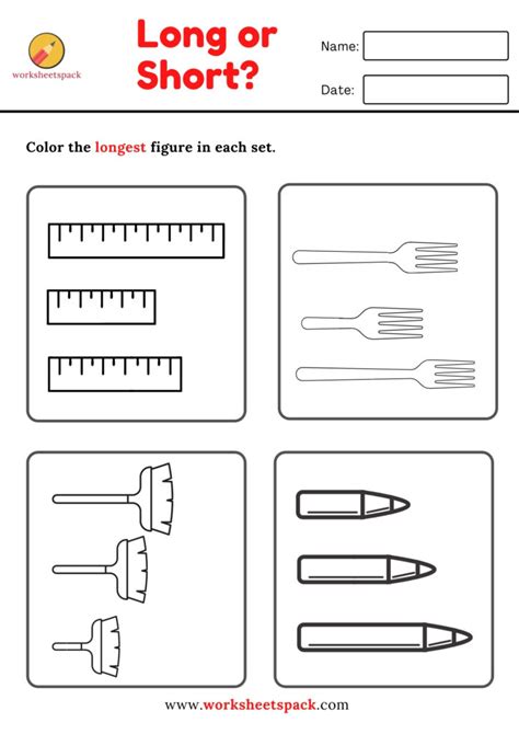 Long And Short Worksheets Worksheetspack