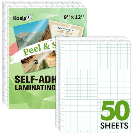 Koala Clear Laminating Sheets X Inch Permanent Self Adhesive