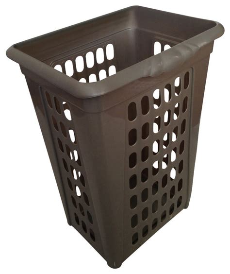 Plastic Perforated Rectangular Sorting Laundry Hamper No Lid