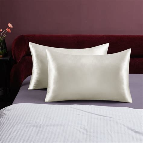 Deconovo King Satin Pillowcase For Bed Silk Pillowcase For Hair And Skin Envelope Closure