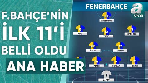 Fenerbah E Nin Zimbru Ma Lk I Belli Oldu A Spor Ana Haber