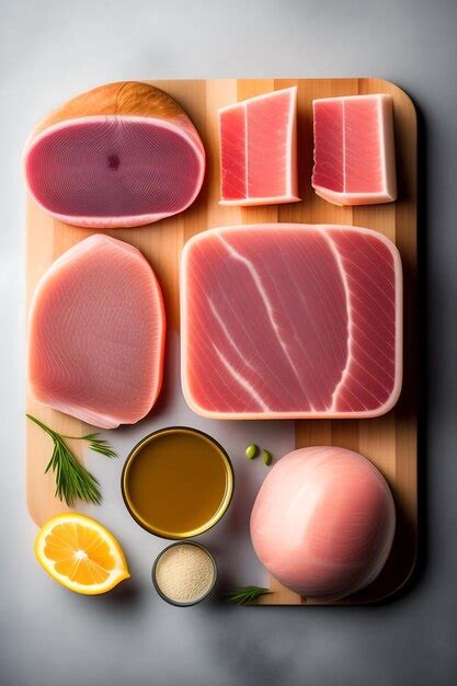 Premium Photo Pieces Of Fresh Raw Pork Meat Isolated White Background