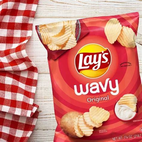 Lays Wavy Original Potato Chips 15 625 Oz