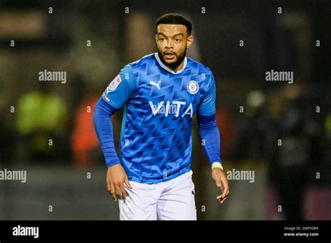 Ryan Johnson 15 Of Stockport County During The Sky Bet League 2 Match