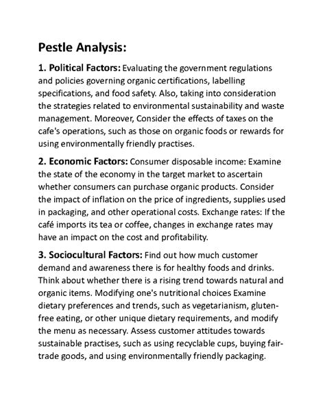 pestle analysis political factors evaluating  government