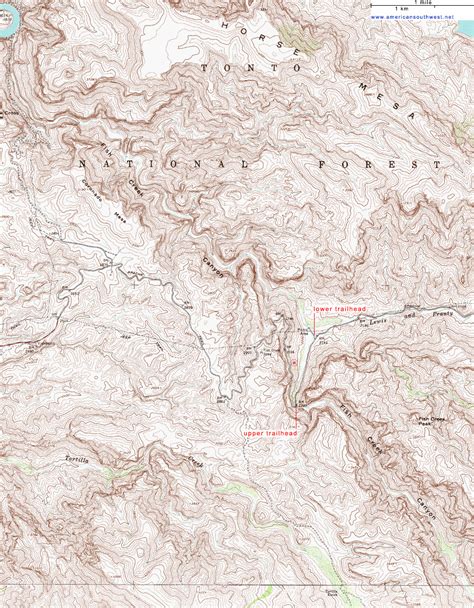 Topographic Map Of Fish Creek Superstition Mountains Arizona