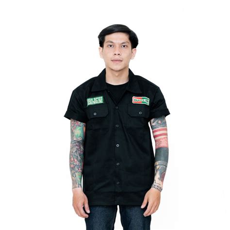 Hanoon Workshirt Kemeja Baju Kerja Lengan Pendek Pria Wanita Unisex