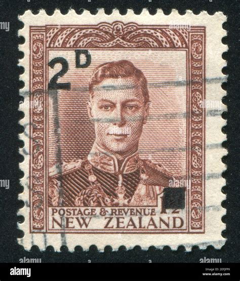 NEW ZEALAND CIRCA 1944 Stamp Printed By New Zealand Shows King