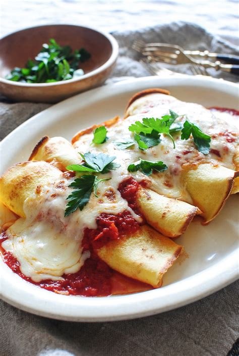 Spinach, Mushroom and Ricotta Crepes - Bev Cooks