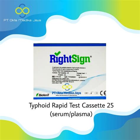 Jual Typhoid Rapid Test Cassette 25 Serum Plasma Shopee Indonesia