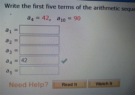 Solved Write The First Five Terms Of The Arithmetic Seque Chegg